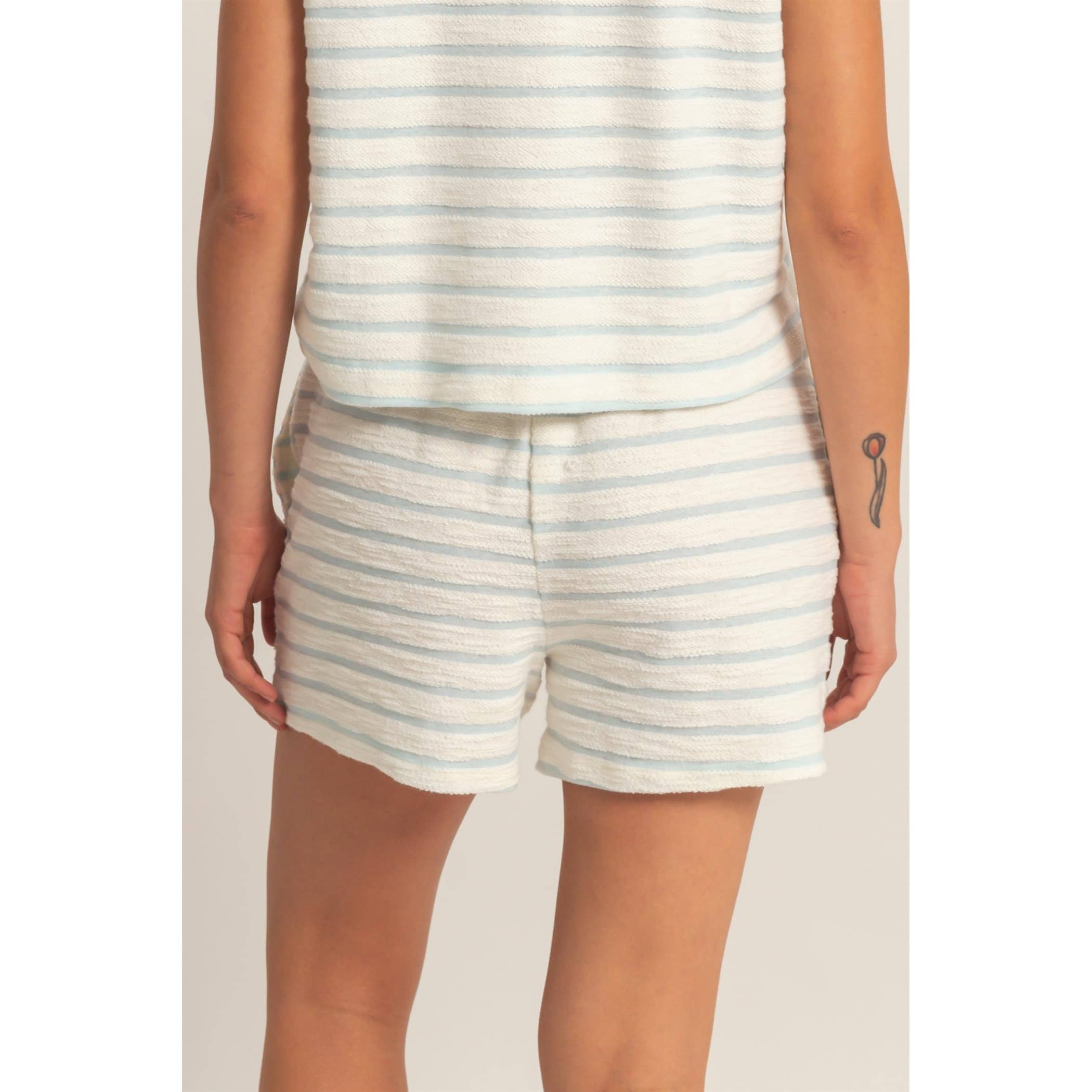 Striped Drawstring Waist Shorts