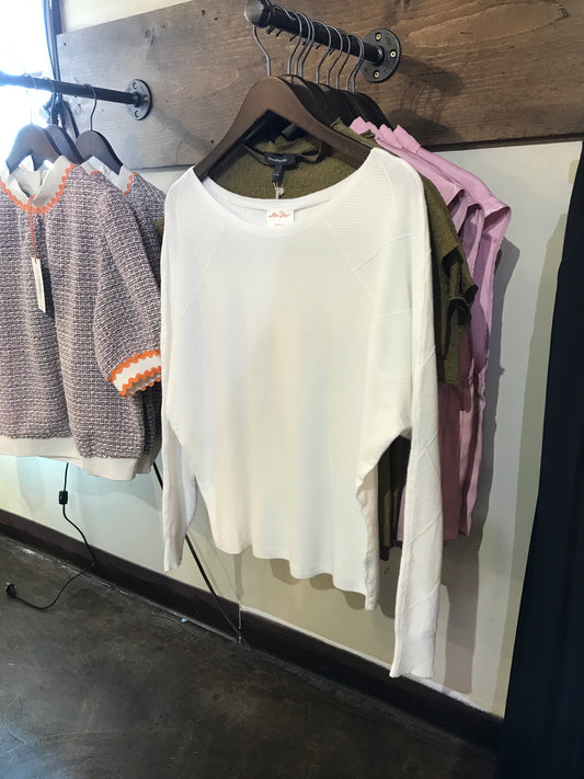 Textured pull over sweater