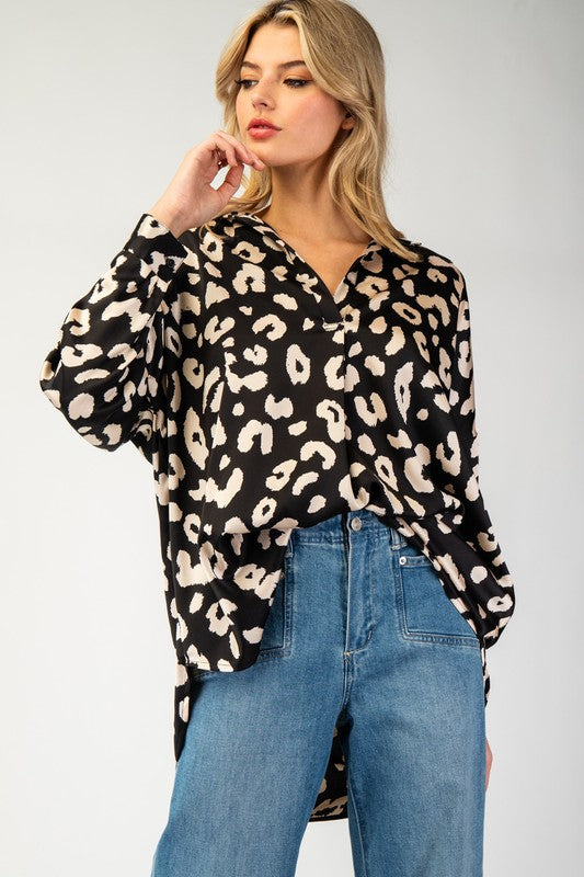 Leopard V Neck Shirt