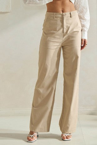 Linen Straight Fit Pant