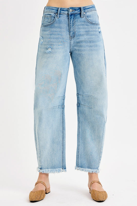Easy Days Raw Hem Jeans