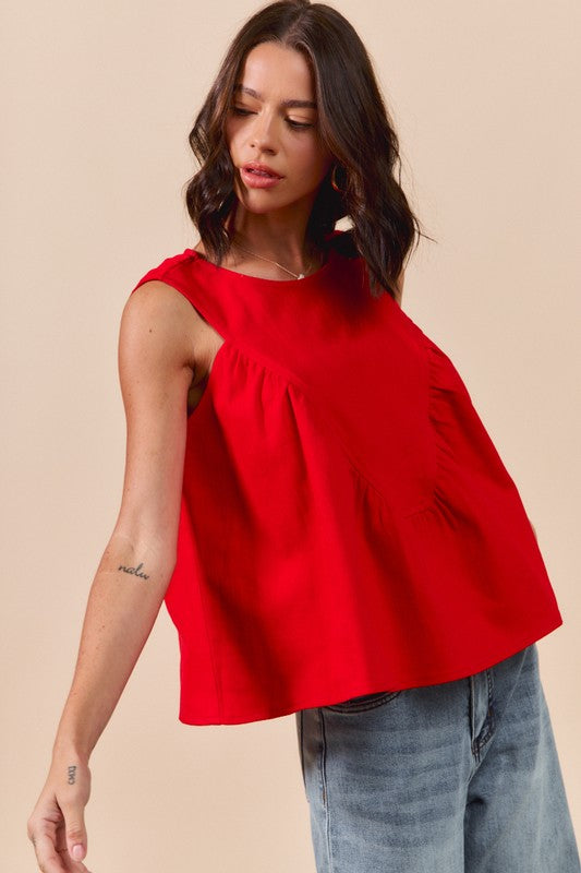 Red Dahlia Top
