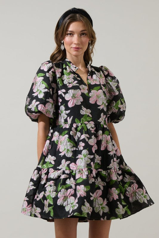 Elsinore Floral Jacey Babydoll Mini Dress