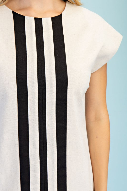 Linen Round Neck Dress