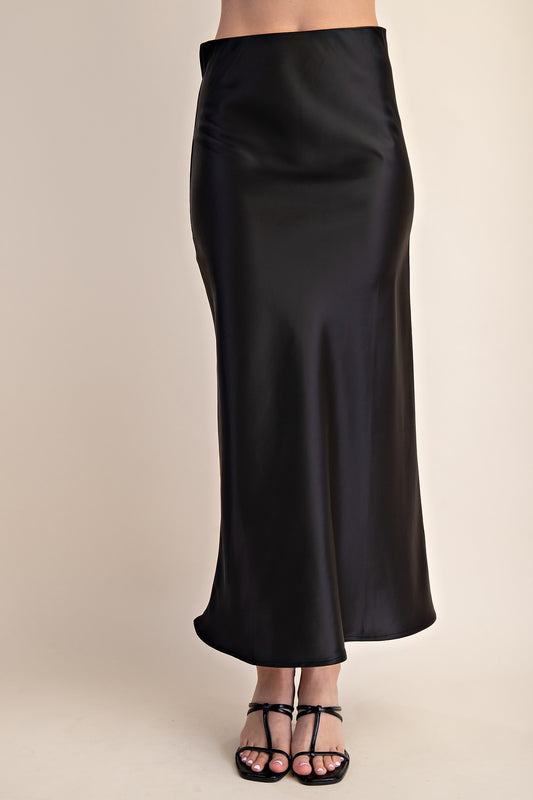 Satin Black Skirt
