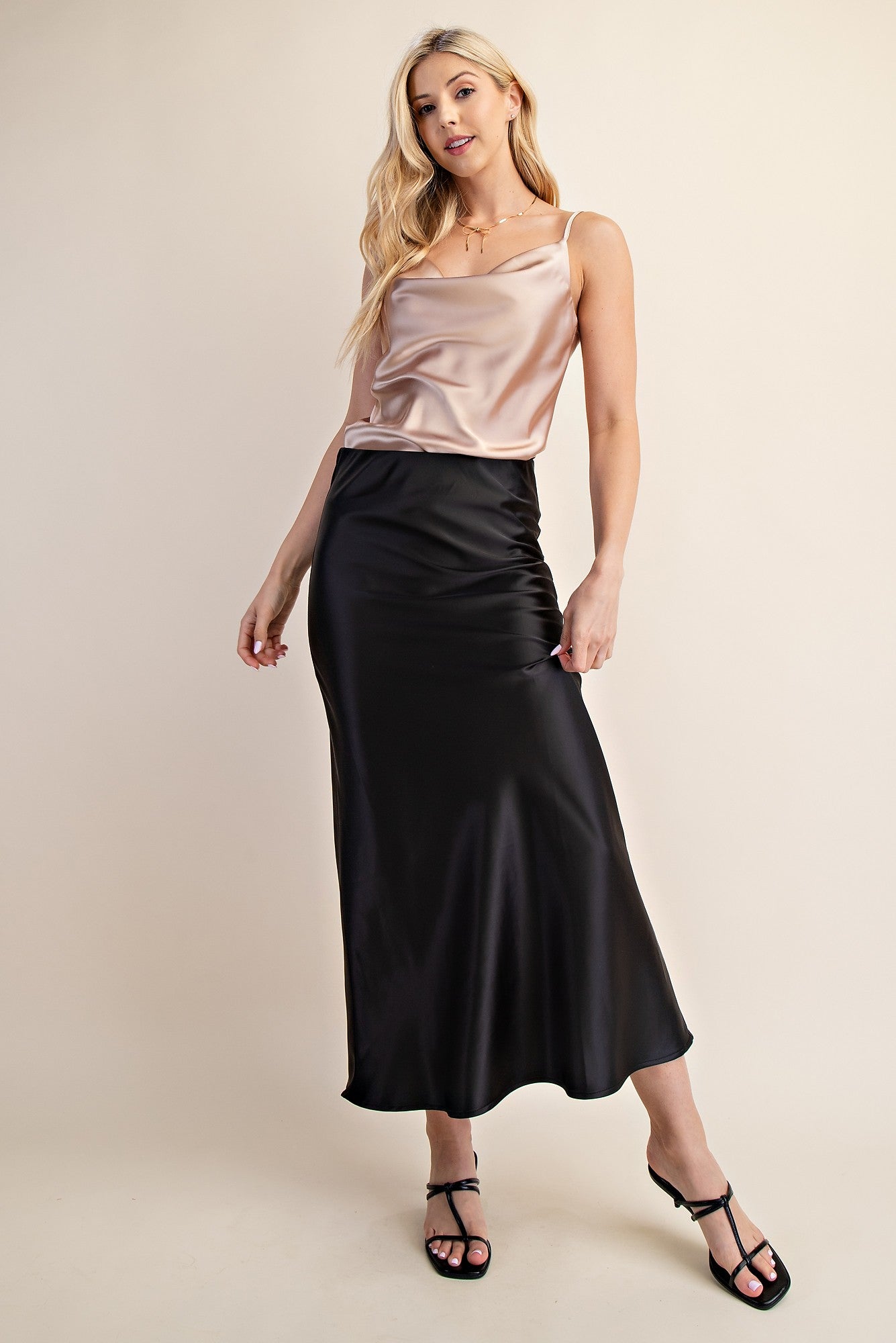 Satin Black Skirt