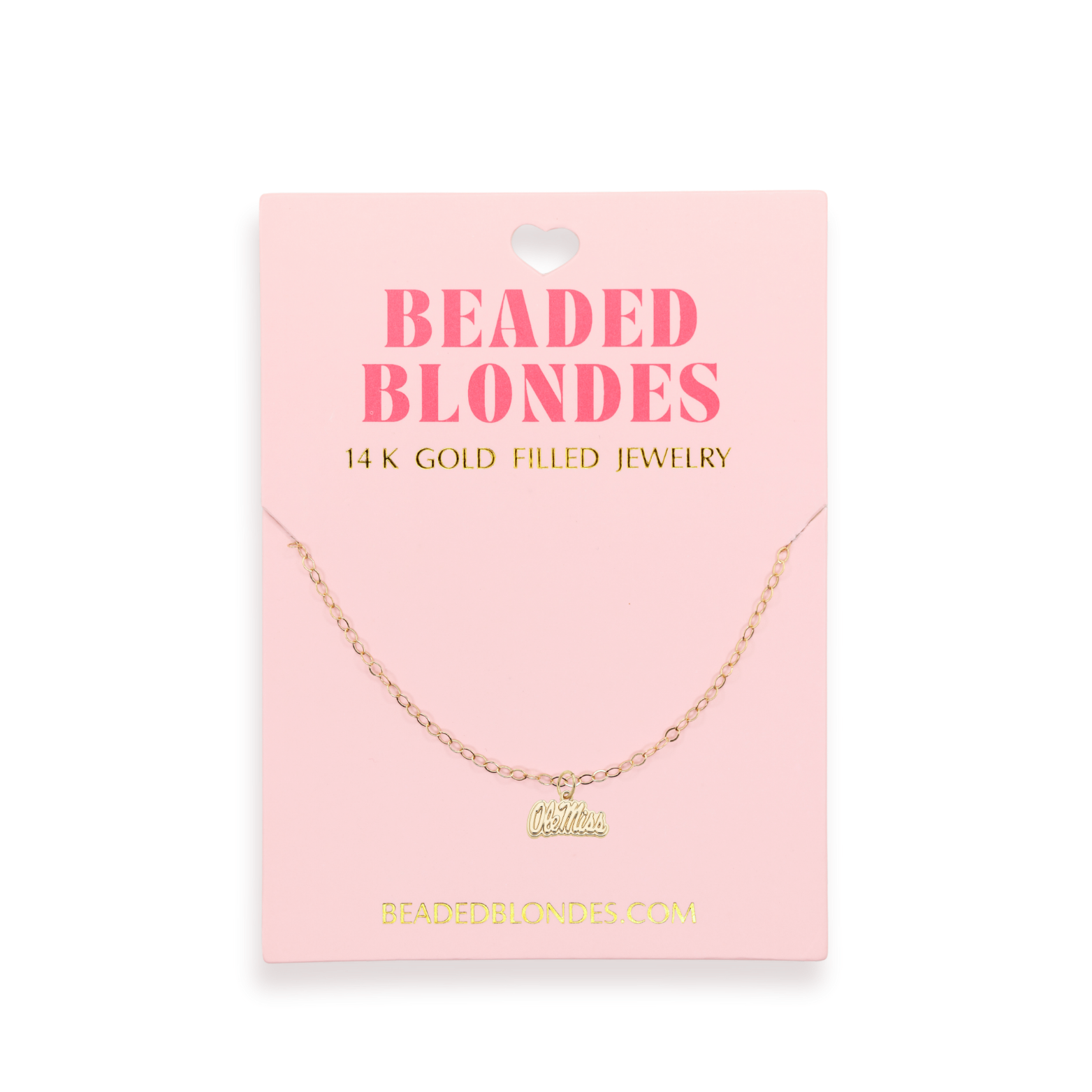 Ole Miss Logo Charm Necklace