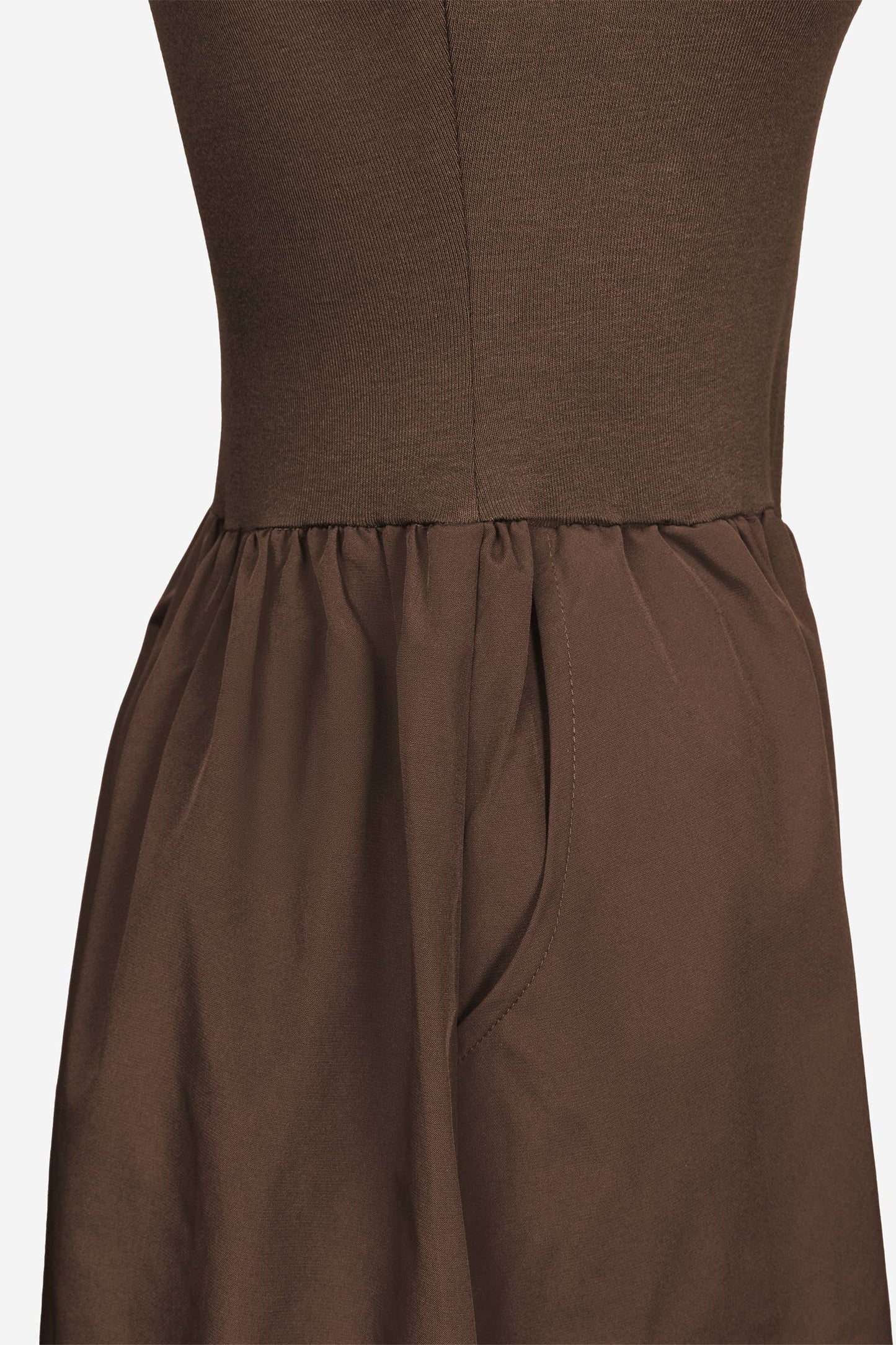 Sleeveless Mock Neck Midi Dress