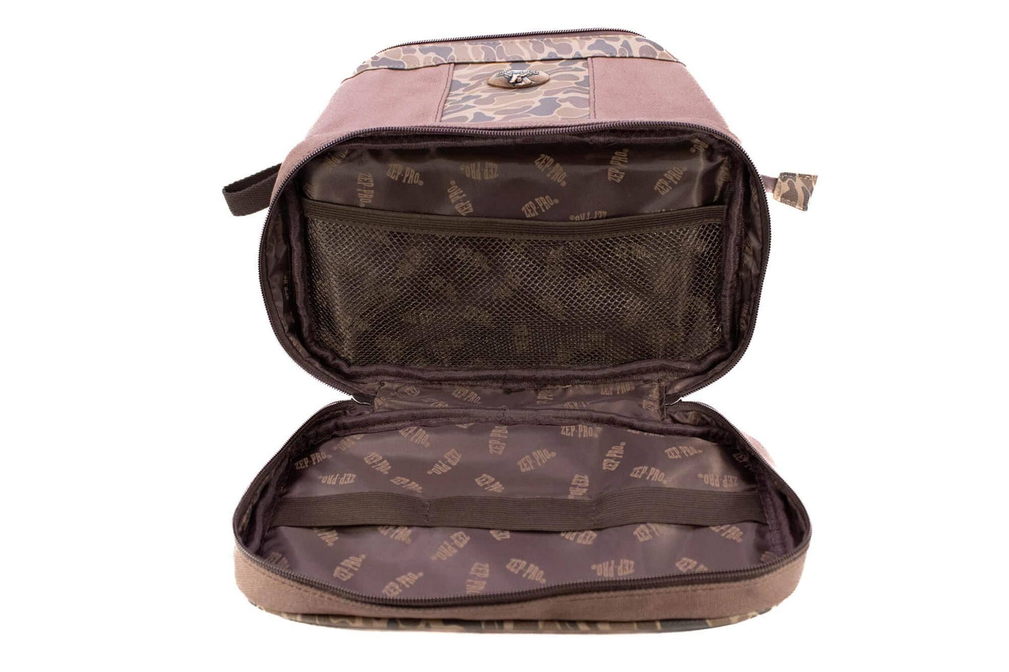Buck Brown Waxed Canvas Old School Camo Men's Toiletry Dopp Bag.