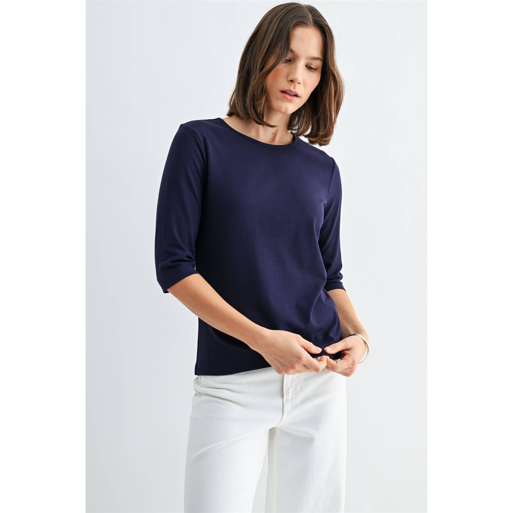 ELBOW SLEEVE KNIT TOP