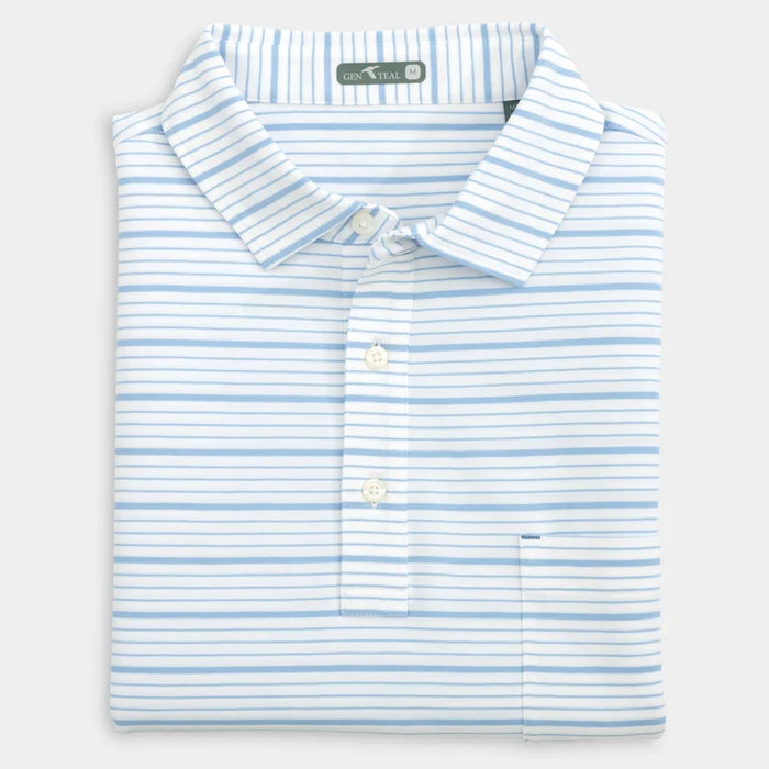Kelley Cotton Blend Polo Cardiff Blue