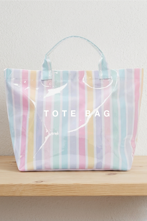 Pastel Striped TOTE BAG