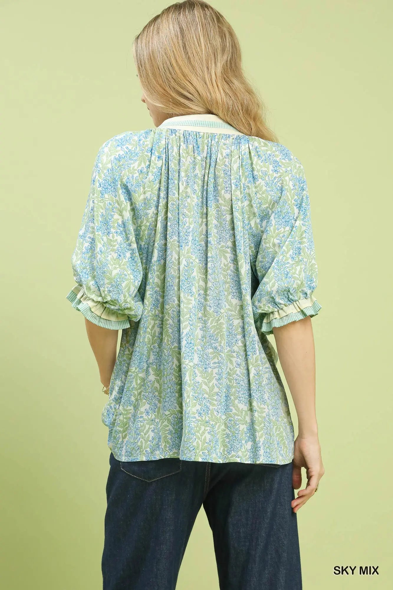 Sage Garden Floral Top
