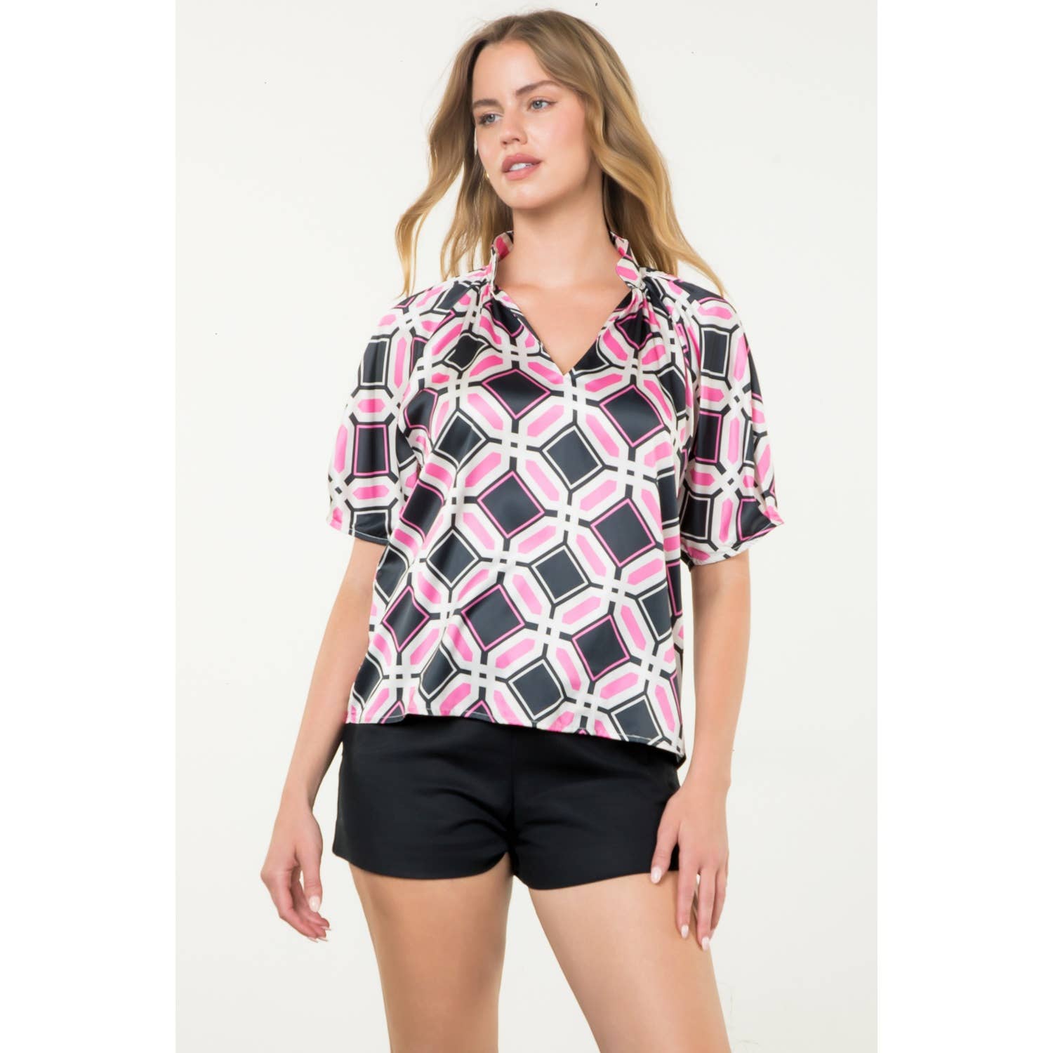 Short Sleeve Print Top