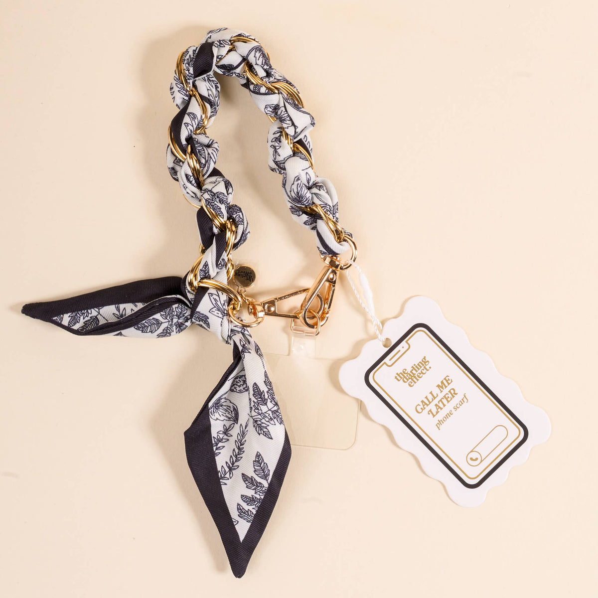 Call Me Later Phone Scarf–Monochrome Muse