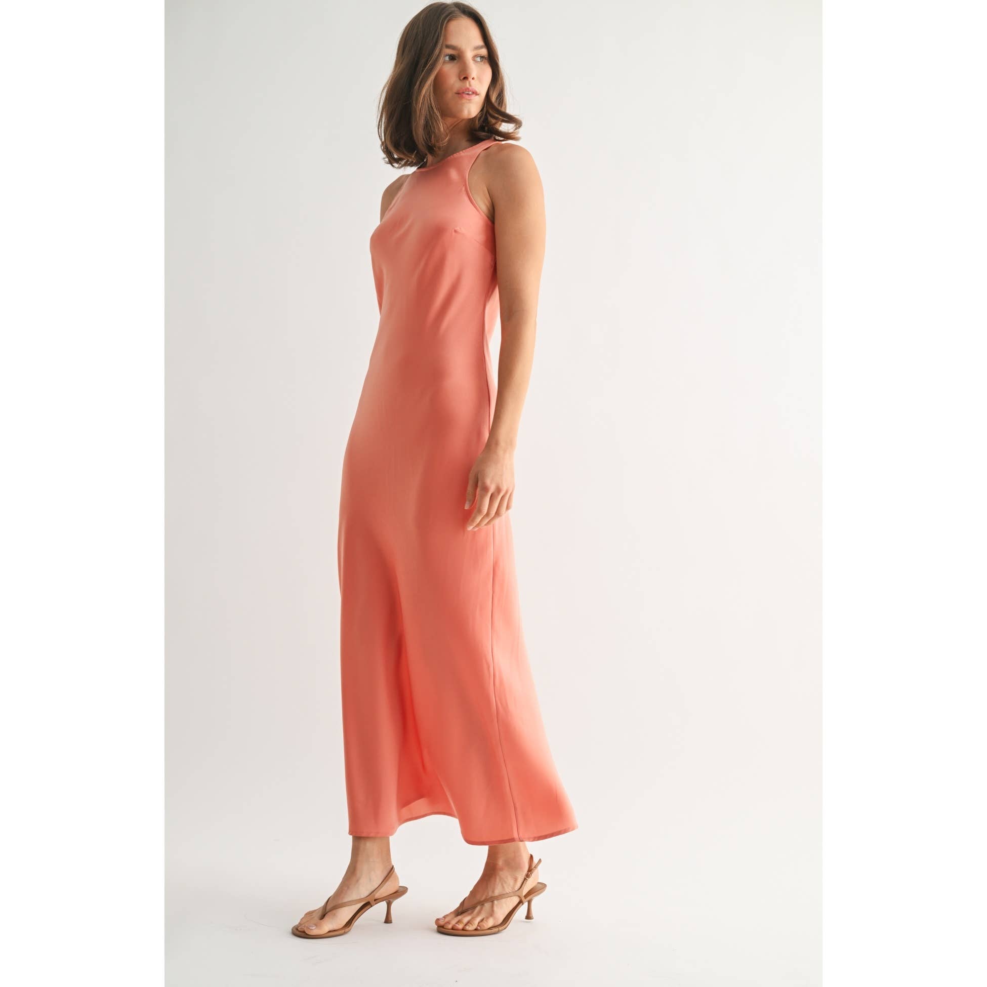 SATIN MAXI DRESS