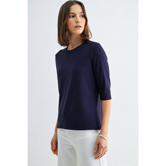ELBOW SLEEVE KNIT TOP