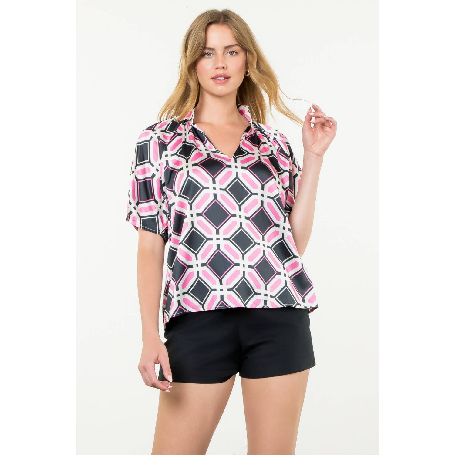 Short Sleeve Print Top