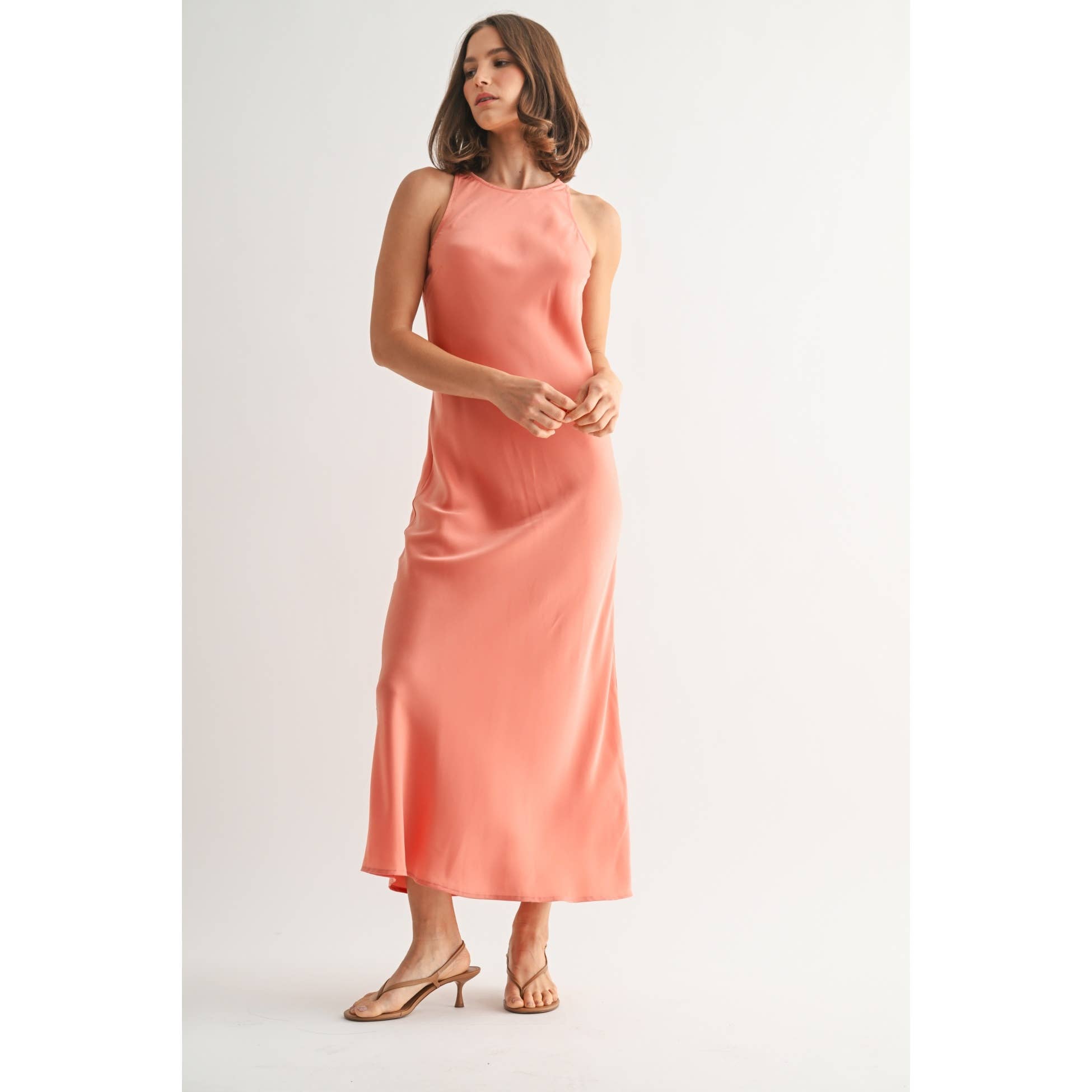 SATIN MAXI DRESS