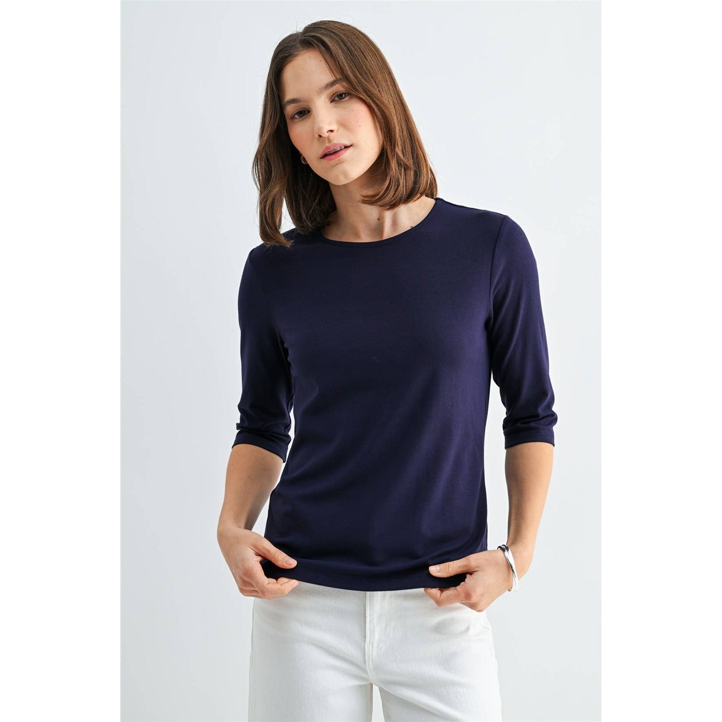 ELBOW SLEEVE KNIT TOP