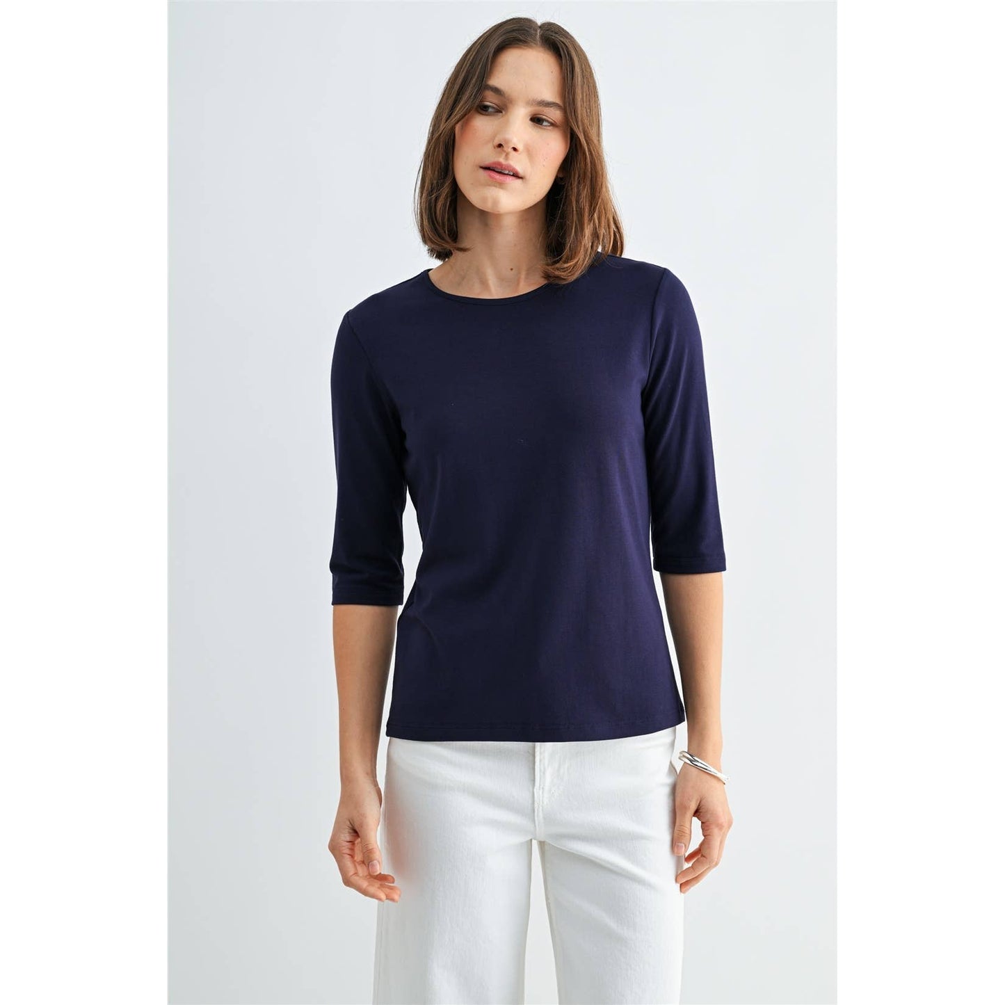 ELBOW SLEEVE KNIT TOP