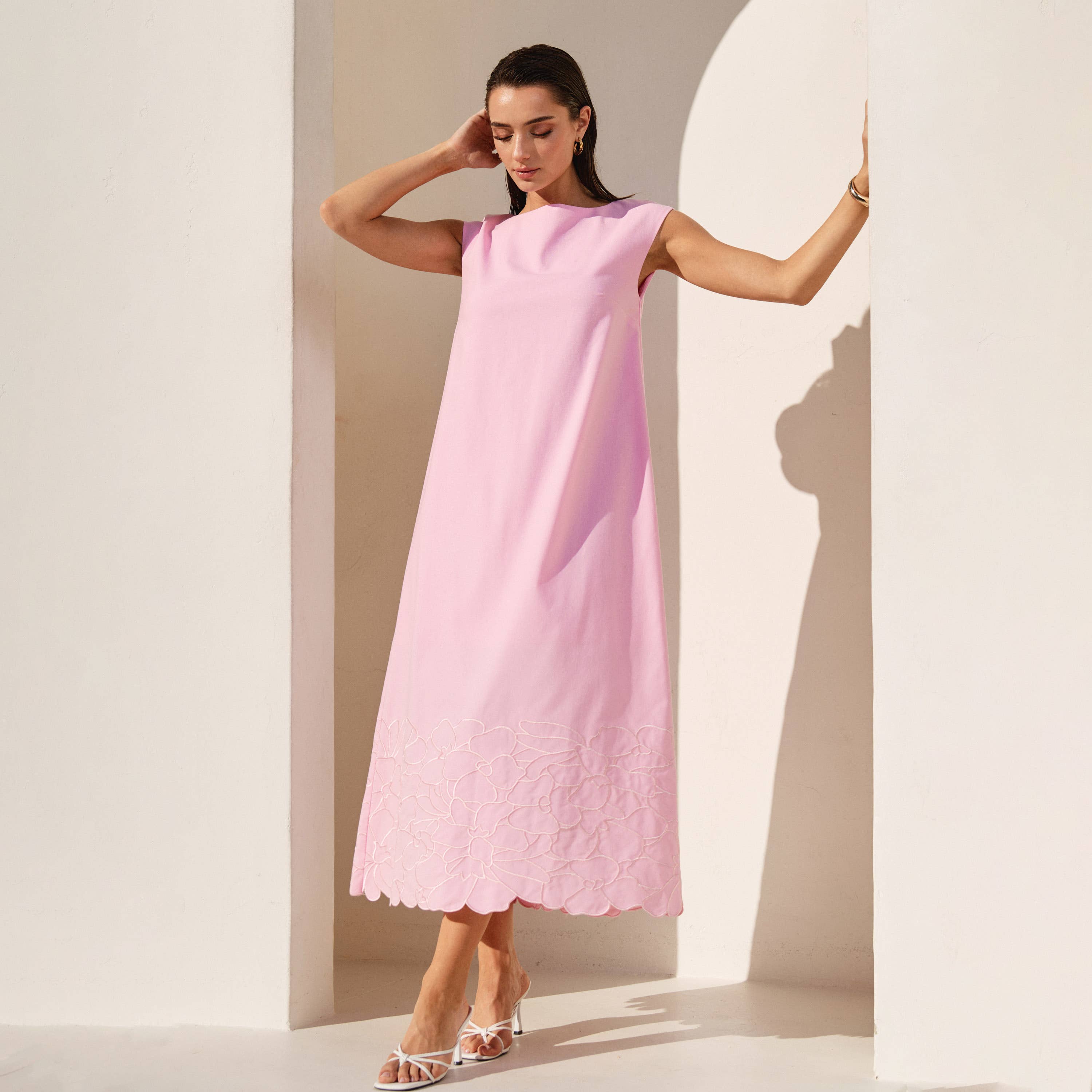 Layla embroidered cutout maxi dress