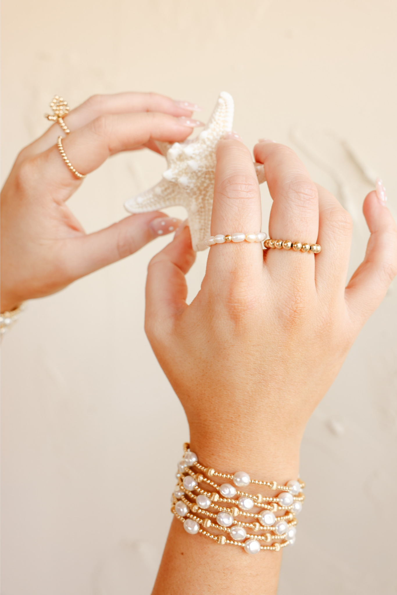 Jamie Pearl Ring in Gold