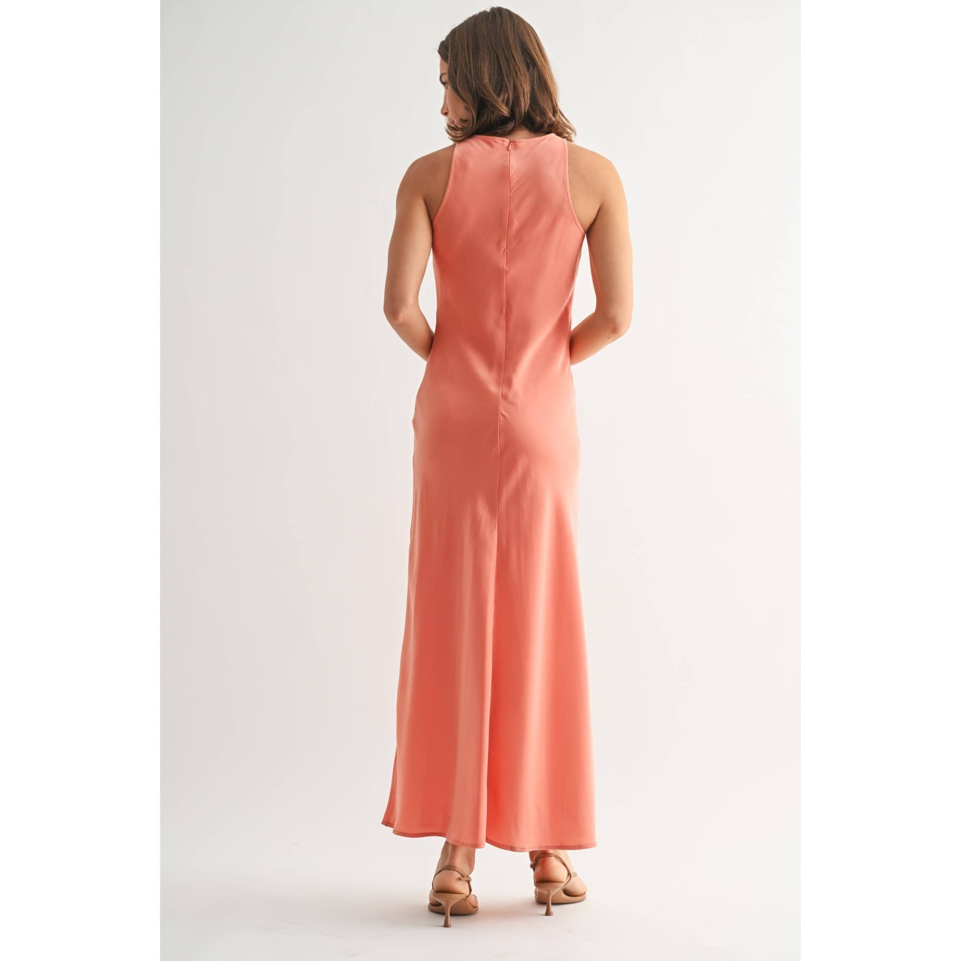 SATIN MAXI DRESS