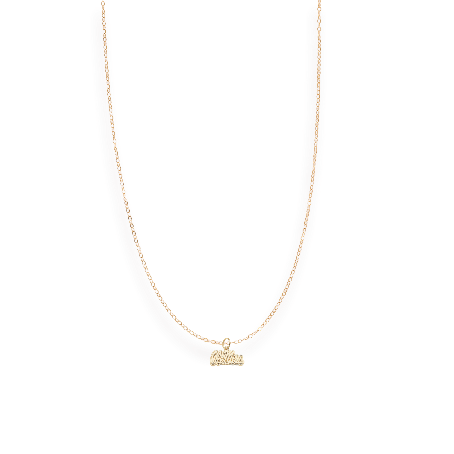 Ole Miss Logo Charm Necklace