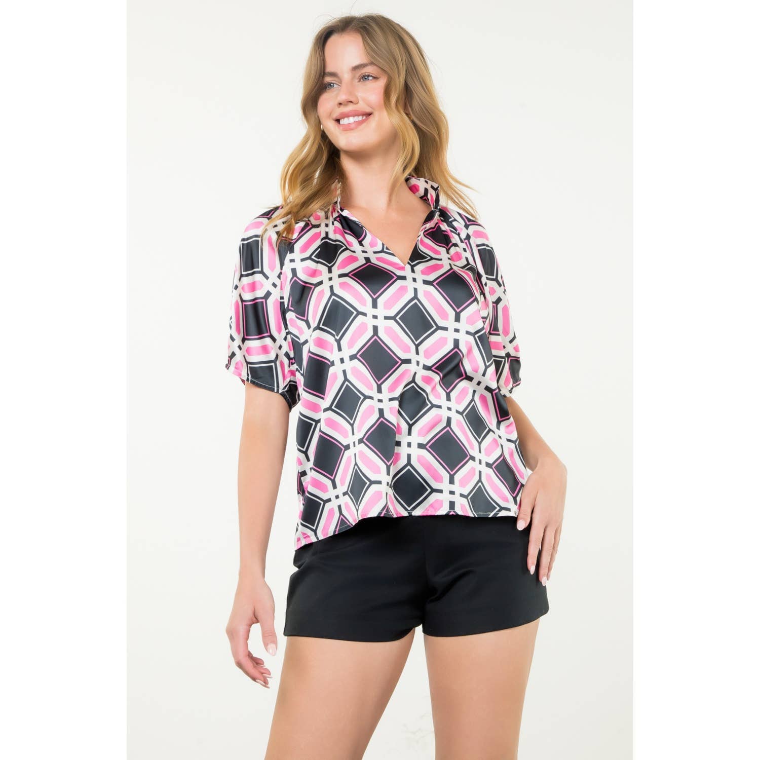 Short Sleeve Print Top