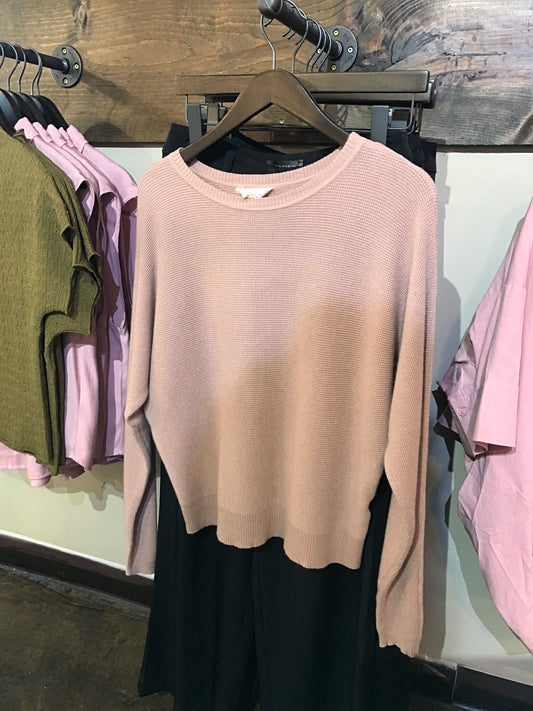 Mini waffle knit textured top