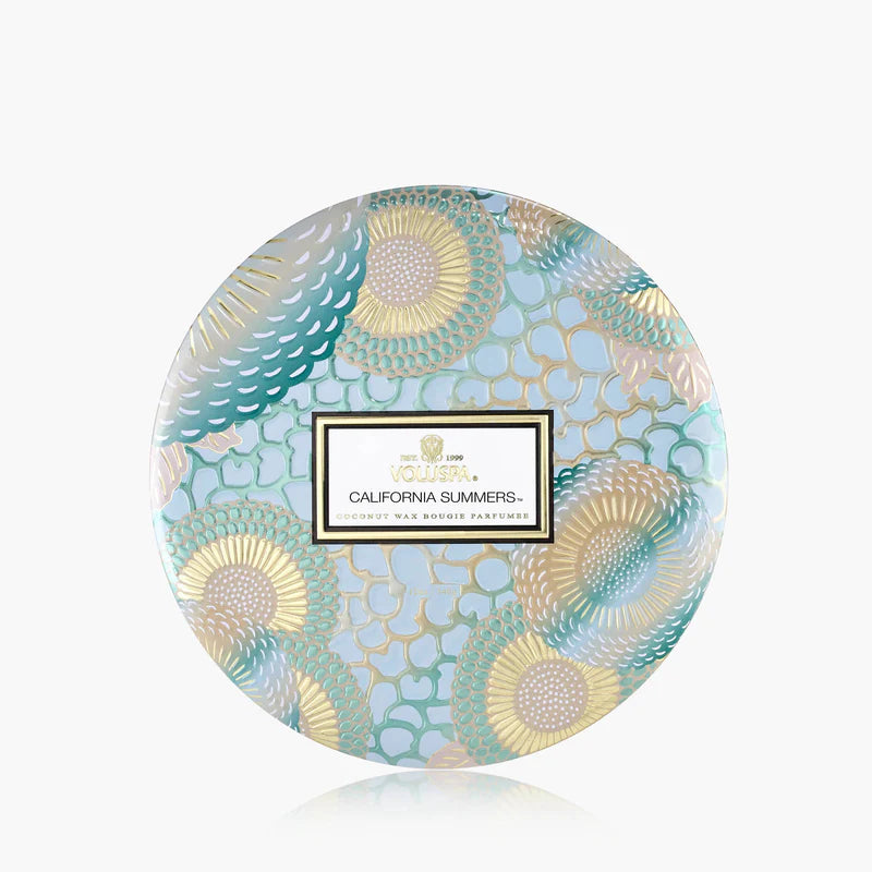 Voluspa California Summers 3 Wick Tin Candle