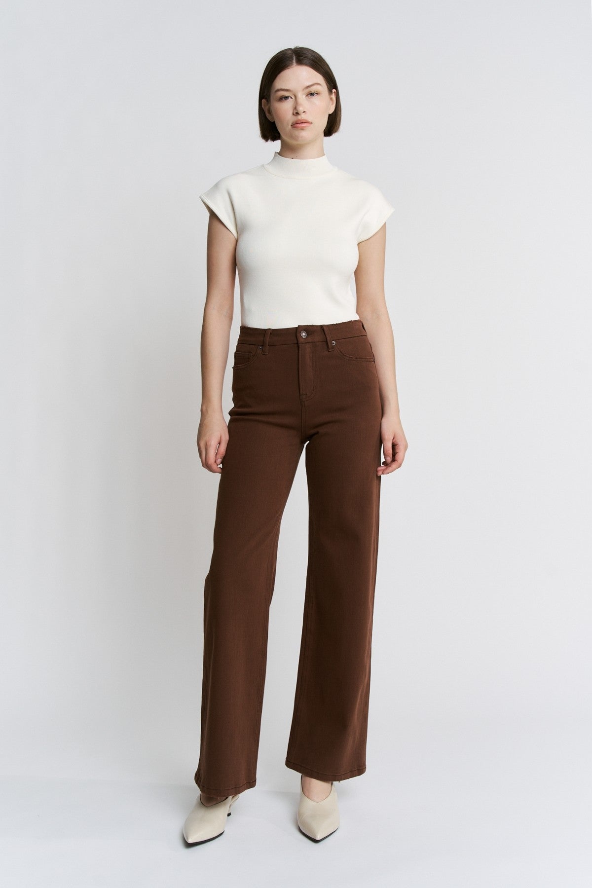 Brown High Rise Pants