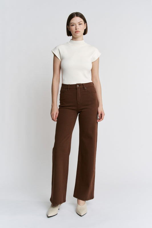 Brown High Rise Pants