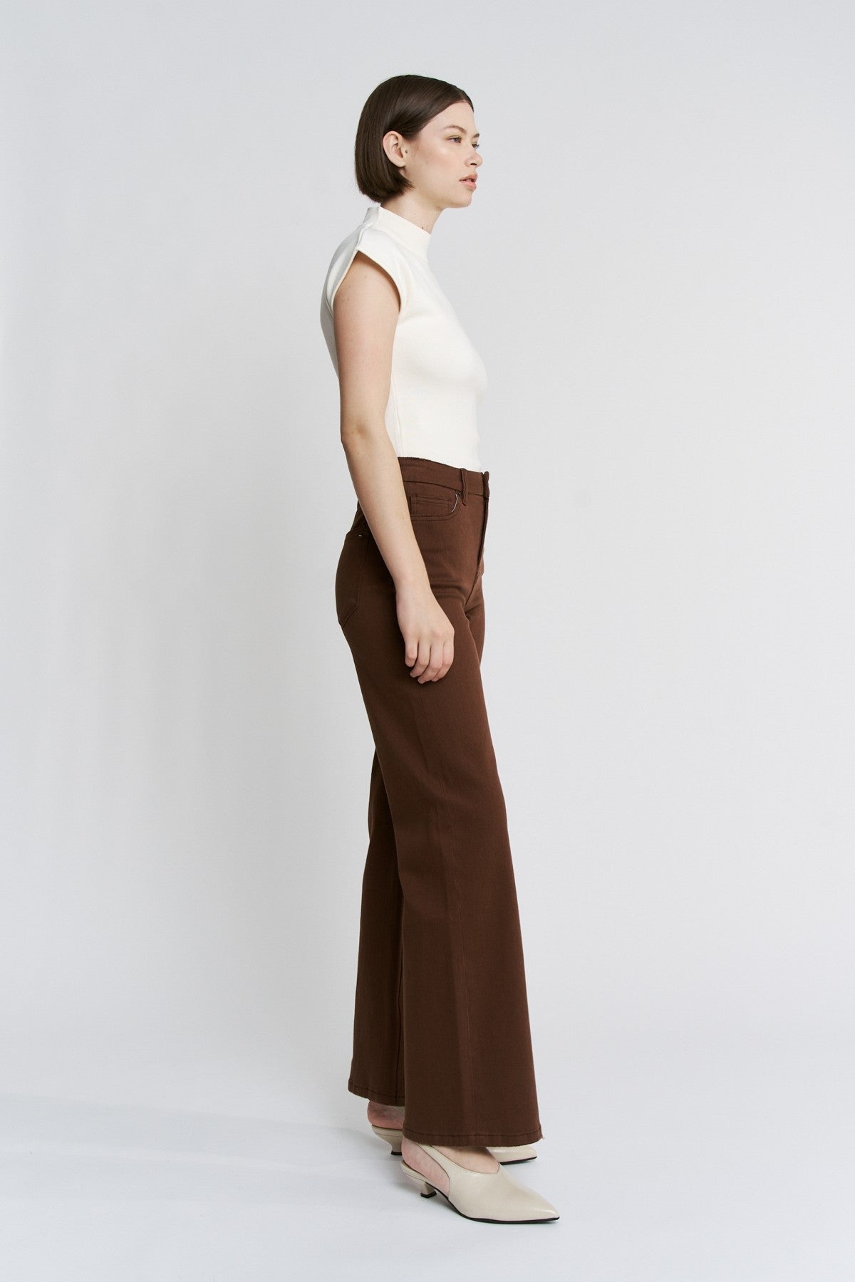 Brown High Rise Pants