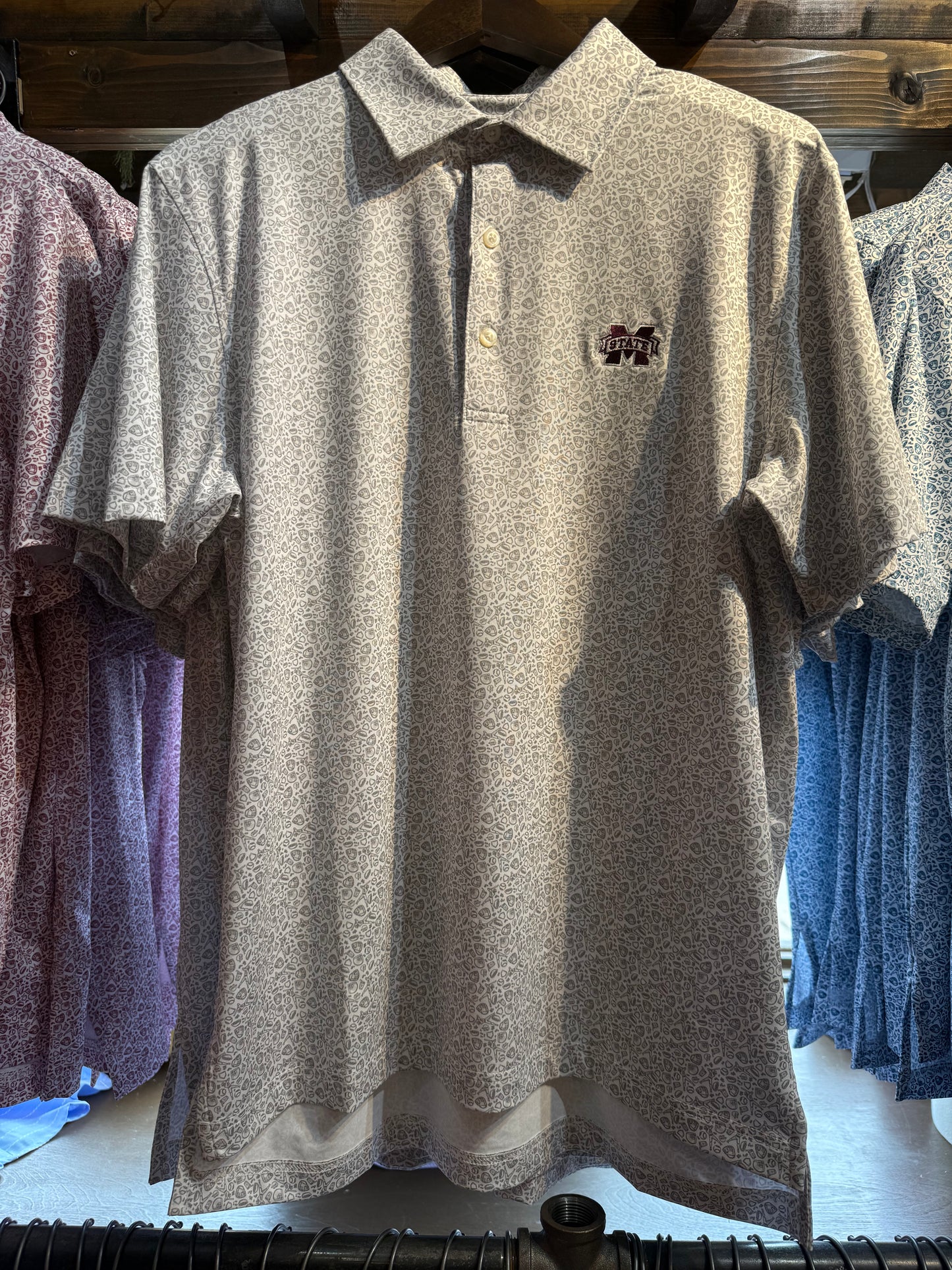 MSU Charcoal Fastball Polo
