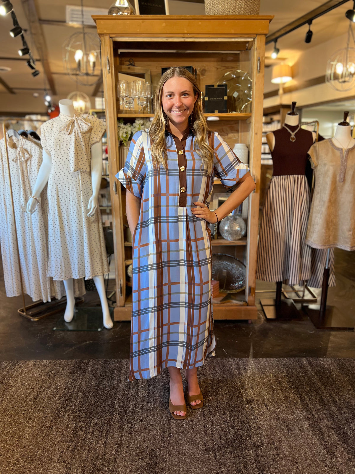 The Bluebell Plaid Dress
