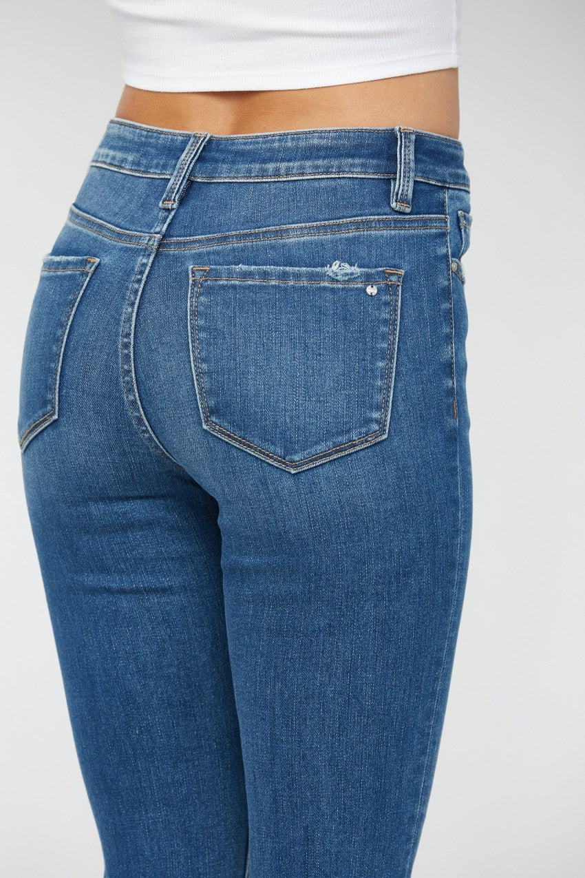 Mid Rise Boot Cut Crop