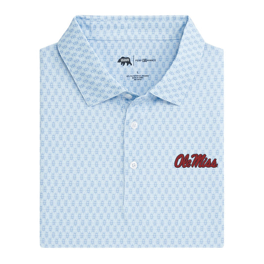 OLE MISS TENTS PRINTED PERFORMANCE POLO