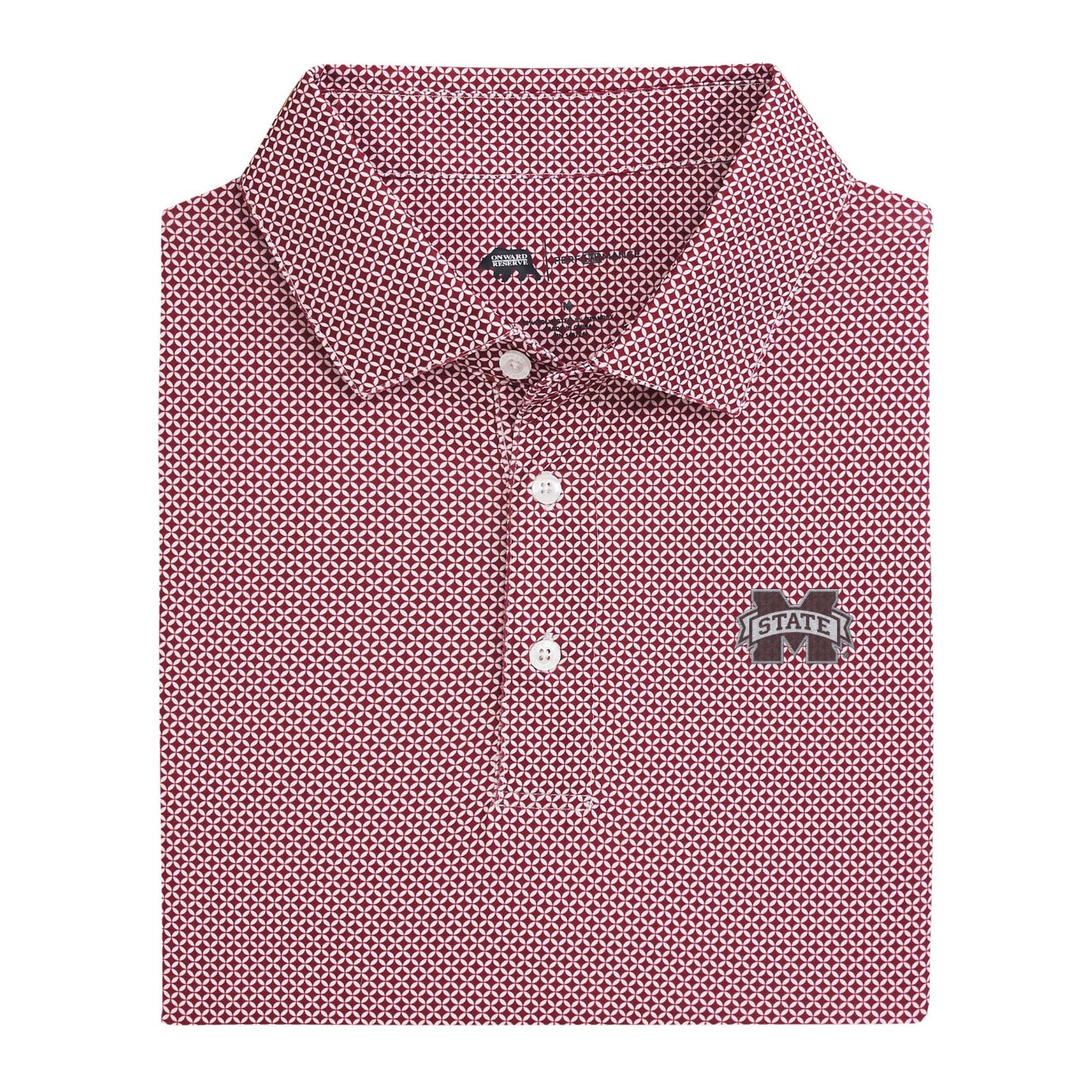 MISSISSIPPI STATE SCOPE PRINTED PERFORMANCE POLO
