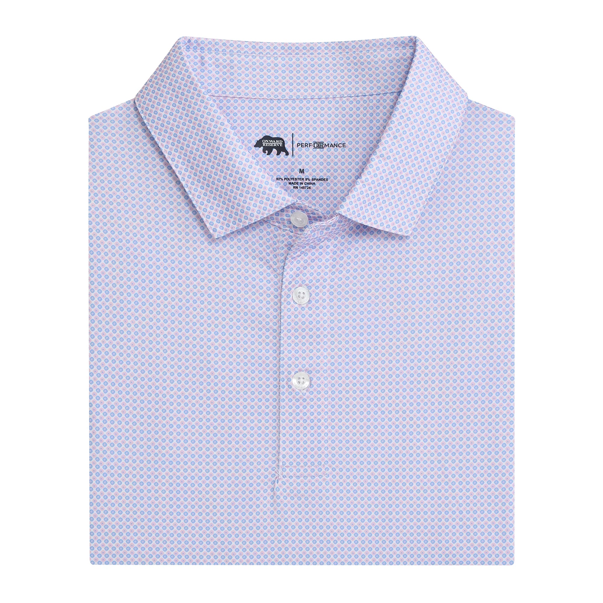 League Printed Performance Polo