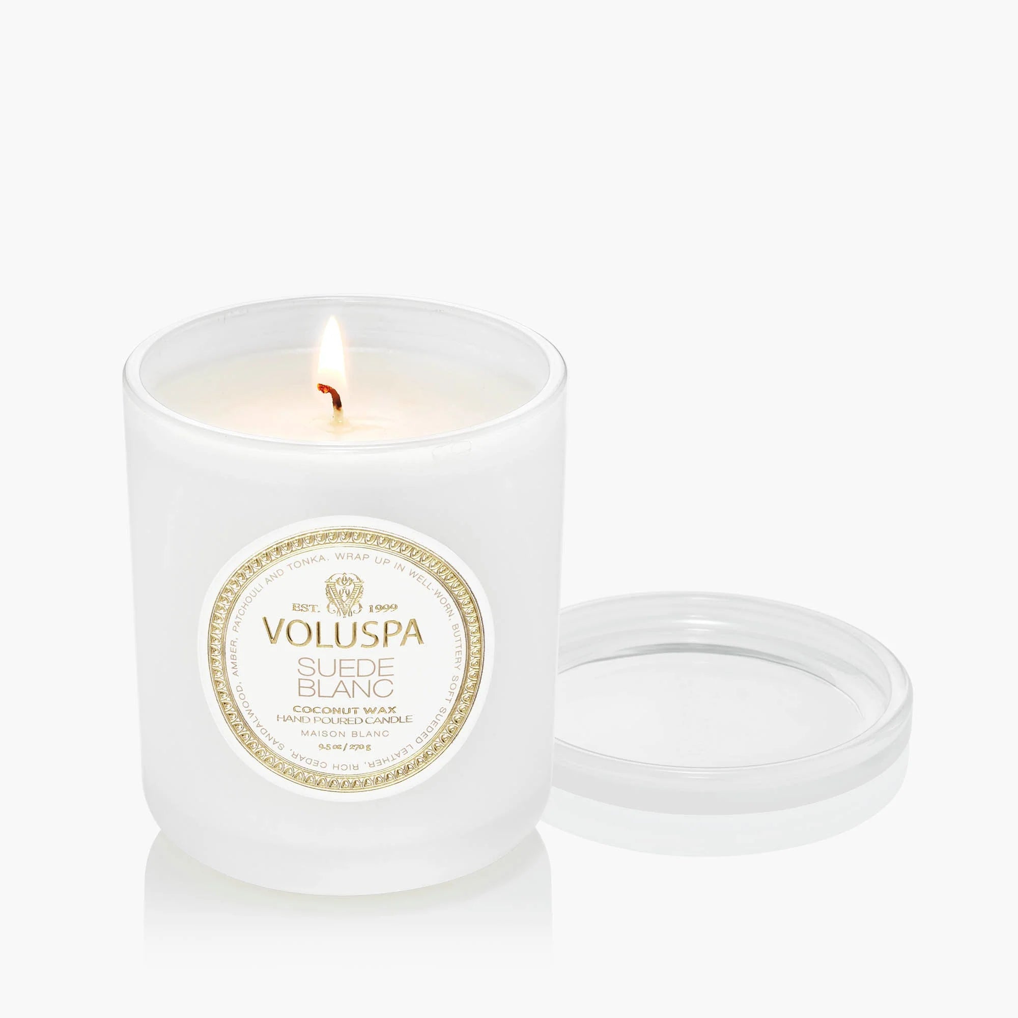 Voluspa Suede Blanc 9.5oz Candle