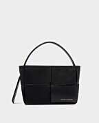 KL Taya Hand Woven Suedette Top Handle Bag