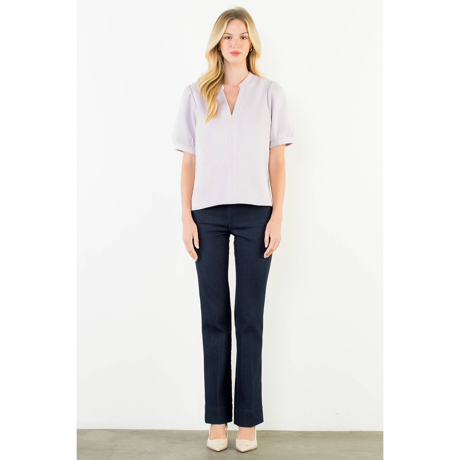 Soft Suede V-Neck Top