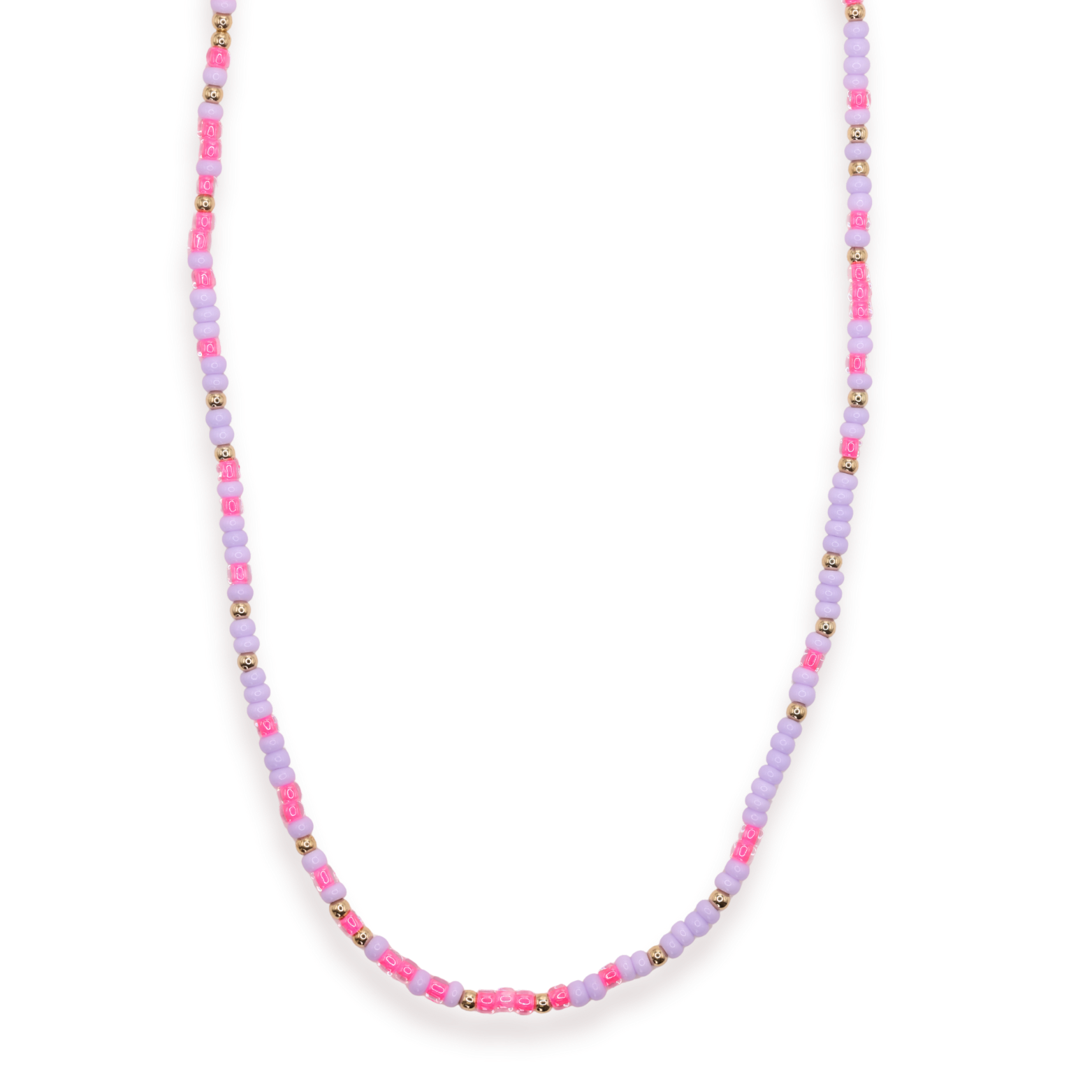 Hot Pink and Lilac Sprinkle Necklace