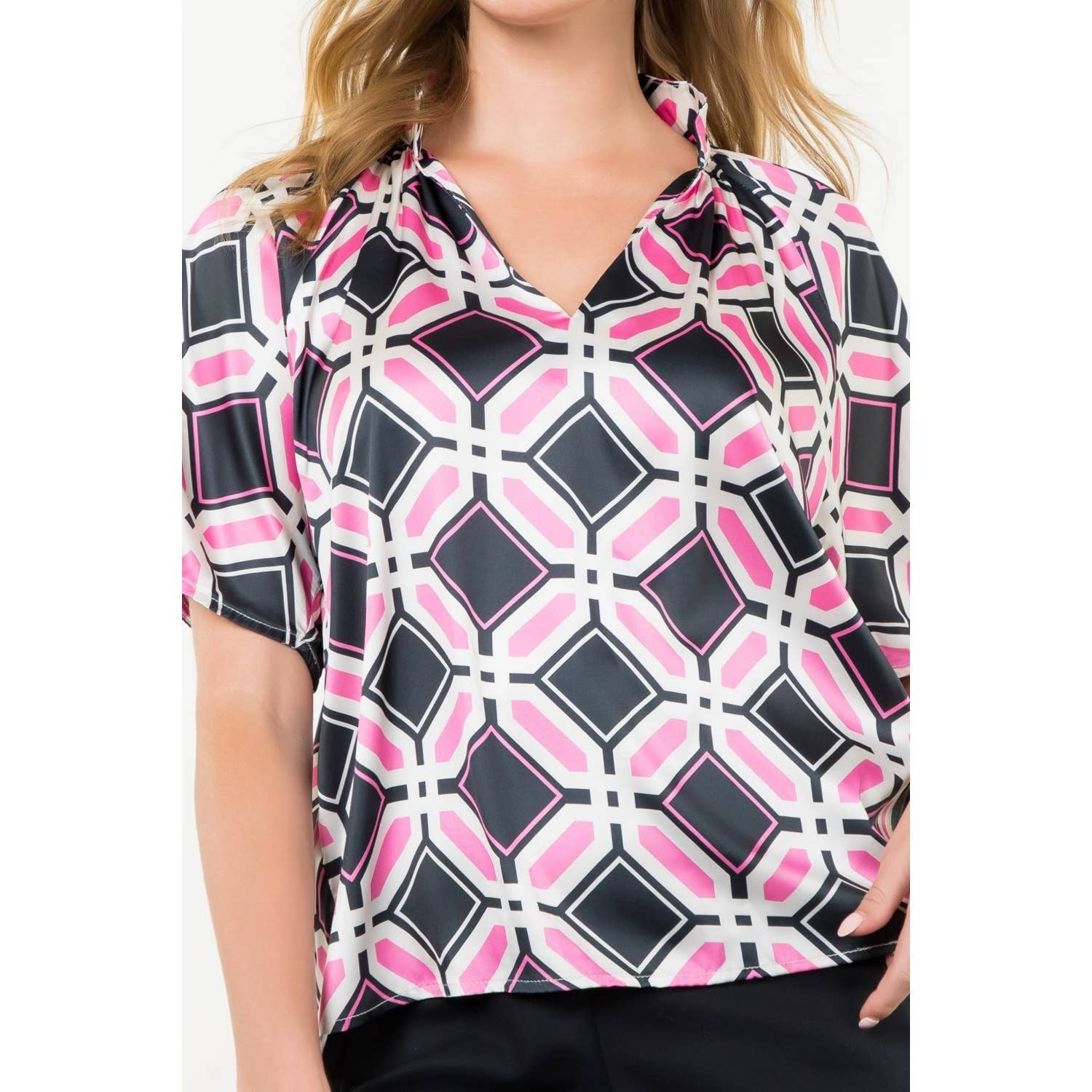 Short Sleeve Print Top