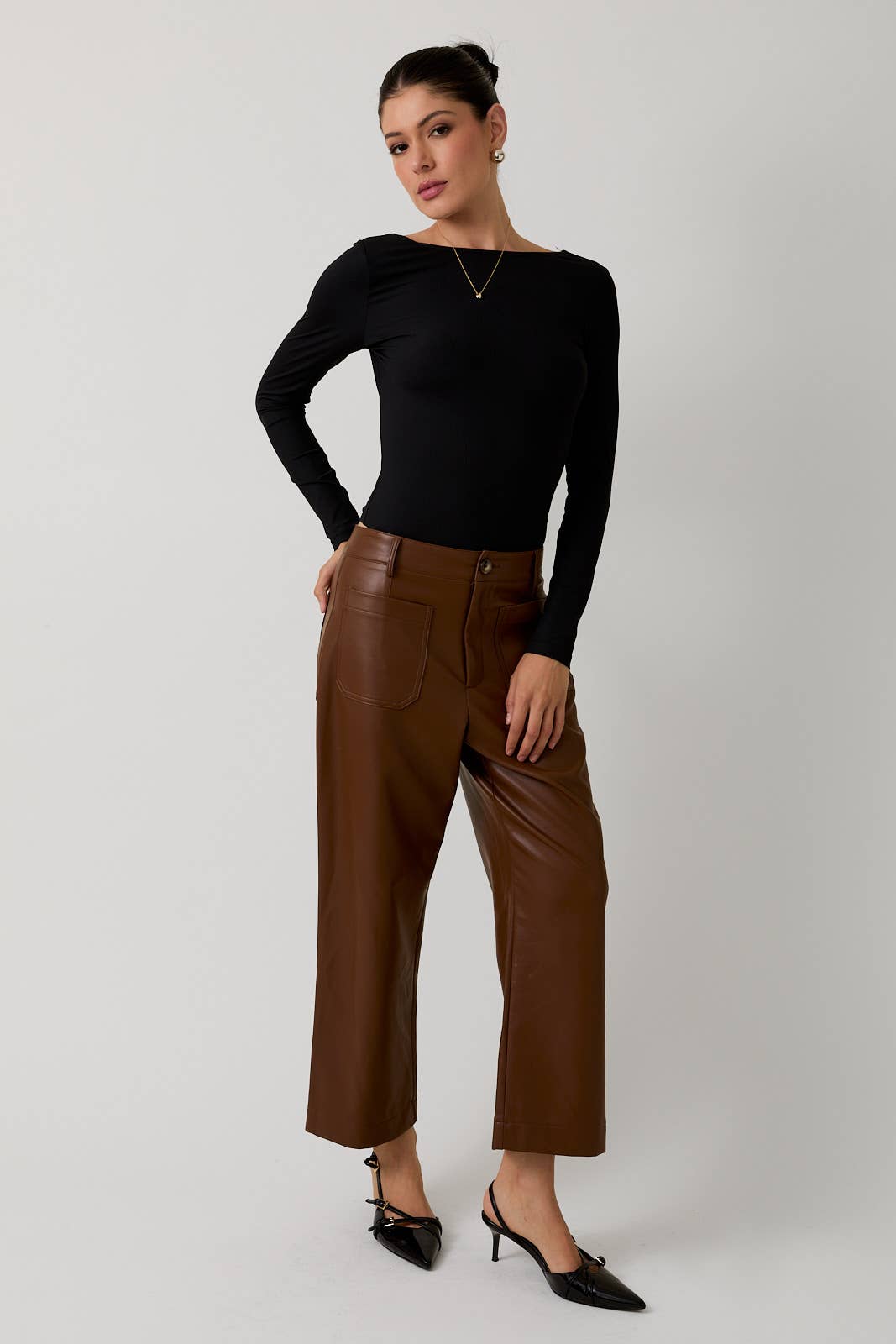 BOAT NECK OPEN BACK BODYSUIT