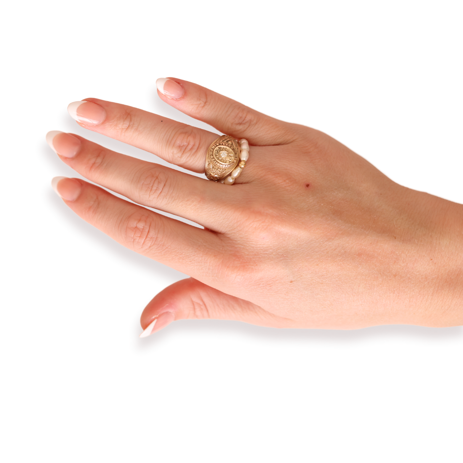 Jamie Pearl Ring in Gold