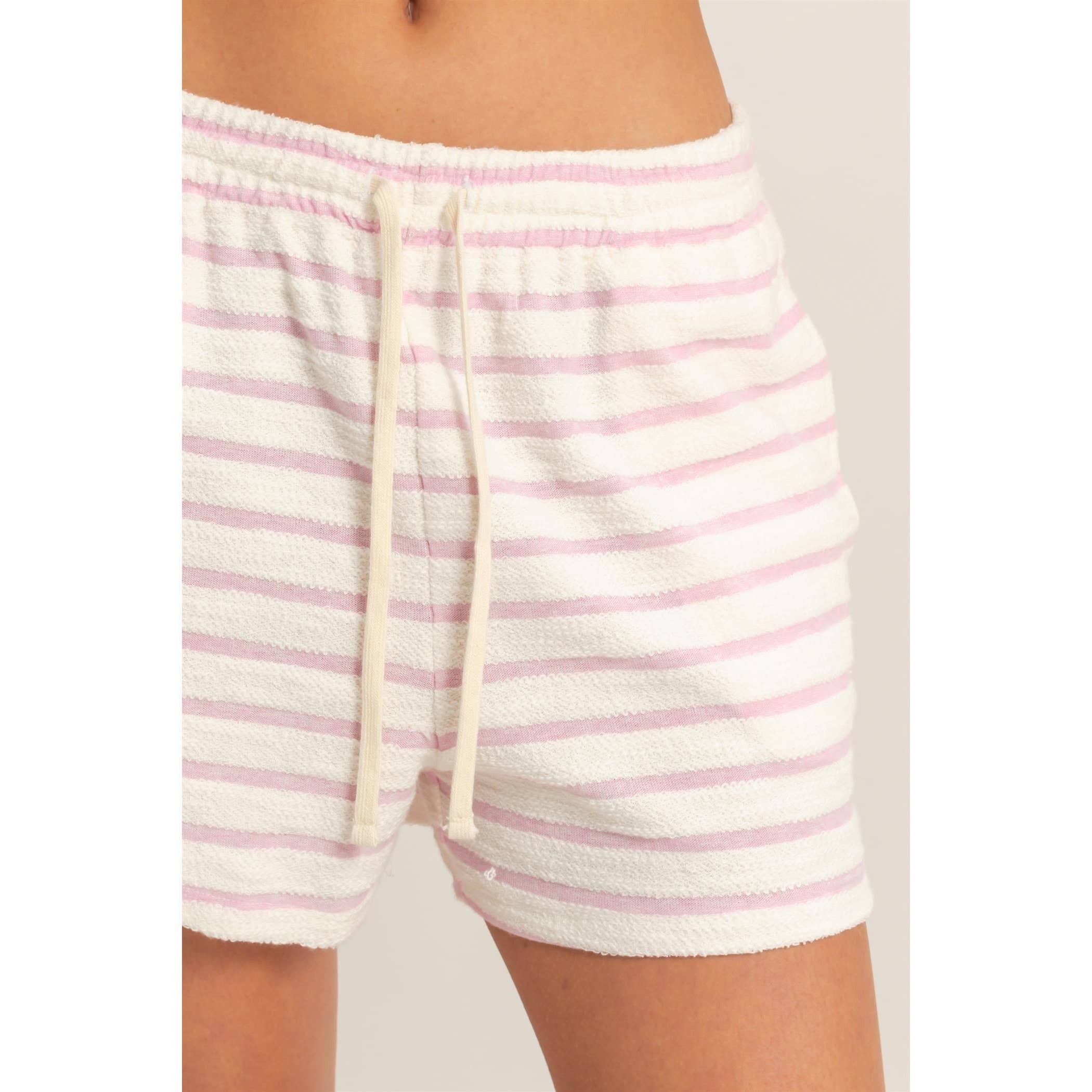 Striped Drawstring Waist Shorts