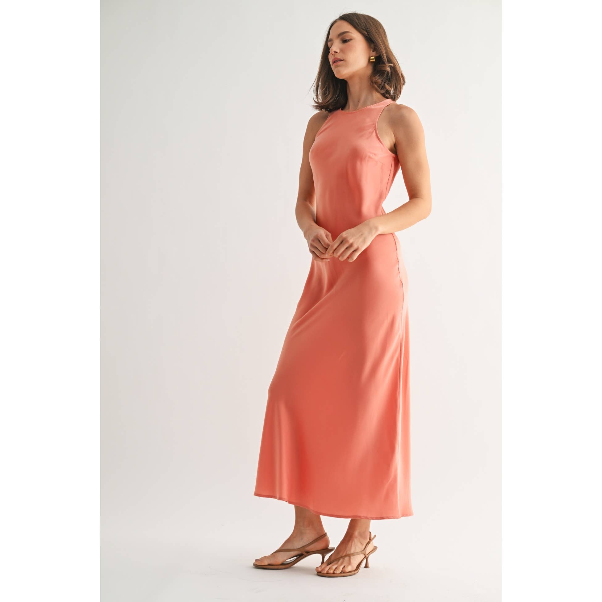 SATIN MAXI DRESS